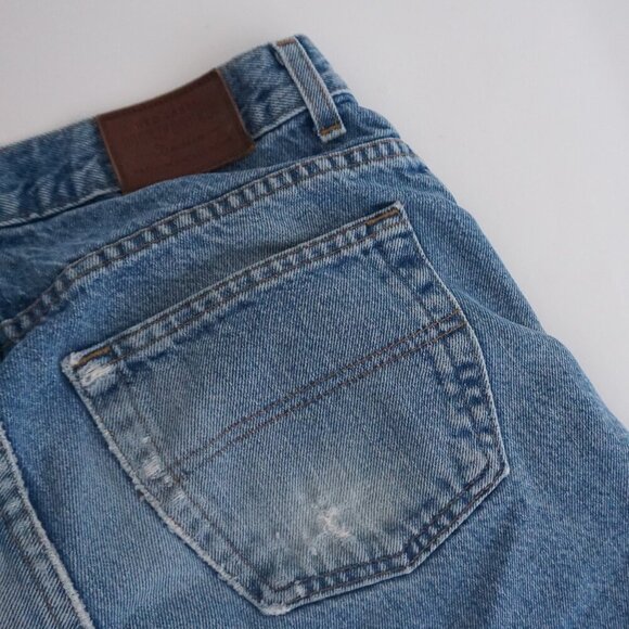 Vintage '90s Tommy Hilfiger Mid Wash Straight Leg Blue Denim Jeans Size 32 - Picture 14 of 16